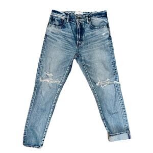 MOUSSY Vintage Sz 28 Light Wash Light Wash Distressed Japan Made Everyday Wear